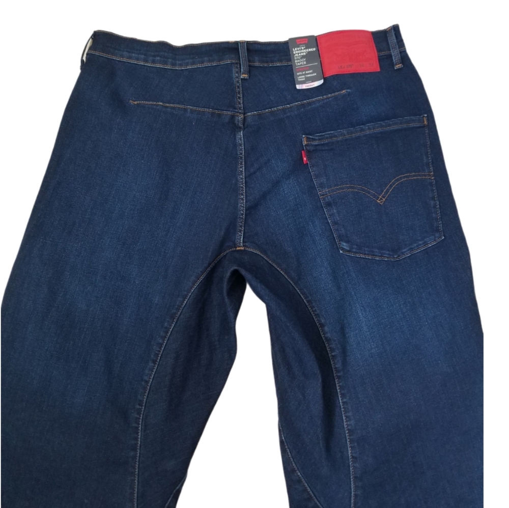 Levi's 570 Baggy Taper Pond Happy Jeans NWT! 34x32 - Picture 9 of 11